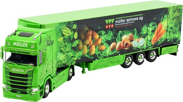 SCANA S Highline 4×2 avec remorque frigo 3 essieux MULLER LEGUMES
