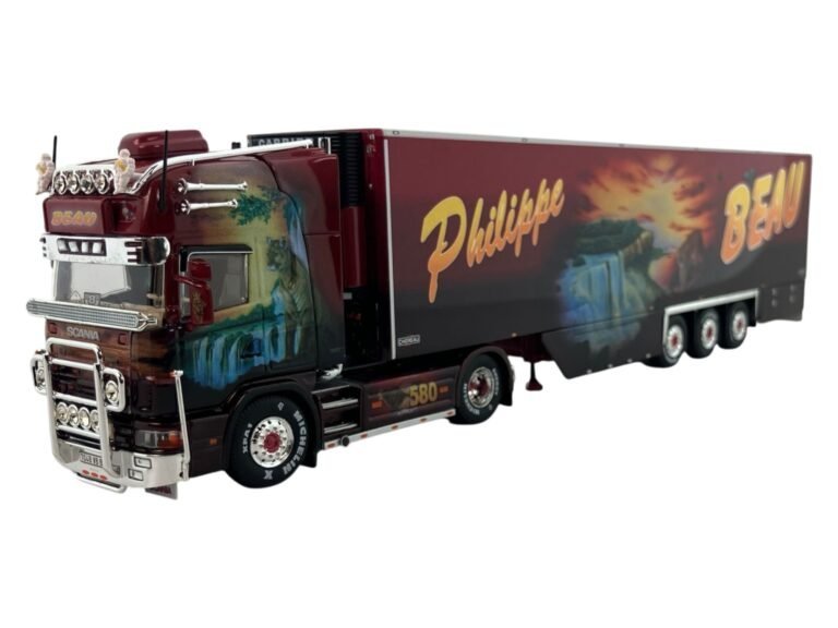 SCANIA Série 4 Topline 4×2 avec remorque frigo 3 essieux TRANSPORTS BEAU COUGAR